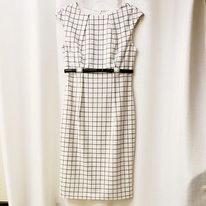 Plaid pencil style dress